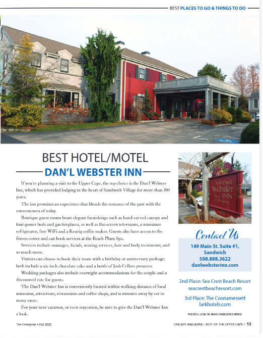 OnCape Magazine - Best Hotel / Motel 2025